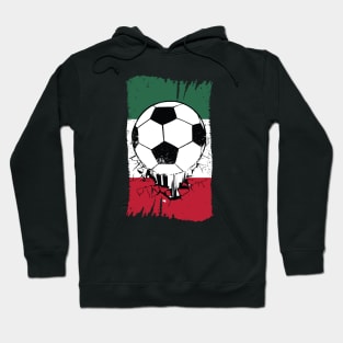 Vintage Mexican Flag with Football // Retro Mexico Soccer Hoodie